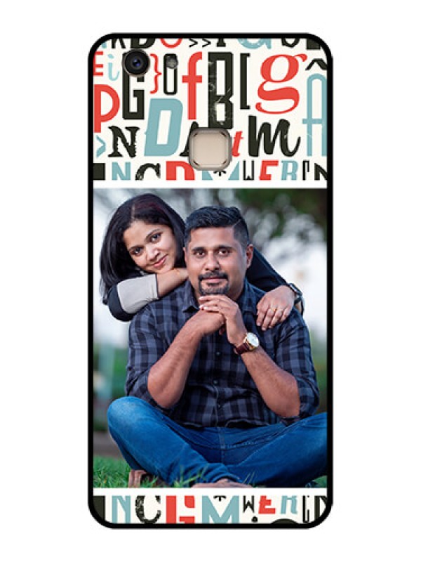 Custom Vivo V7 Plus Custom Glass Phone Case - Alphabet Design