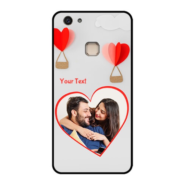 Vivo V7 Plus Custom Glass Phone Case - Parachute Love Design
