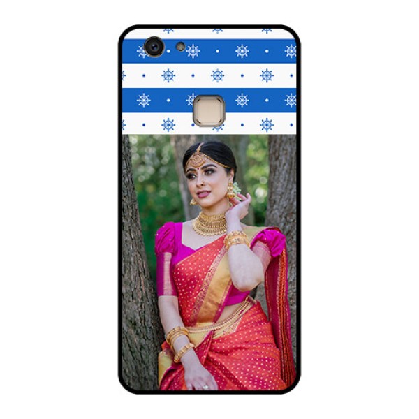 Vivo V7 Plus Custom Glass Phone Case - Snow Pattern Design