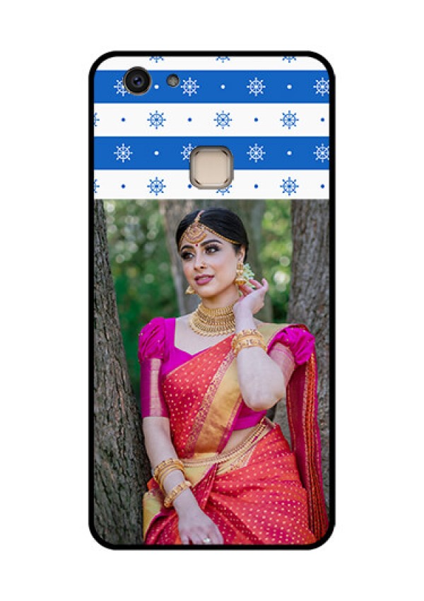 Vivo V7 Plus Custom Glass Phone Case - Snow Pattern Design
