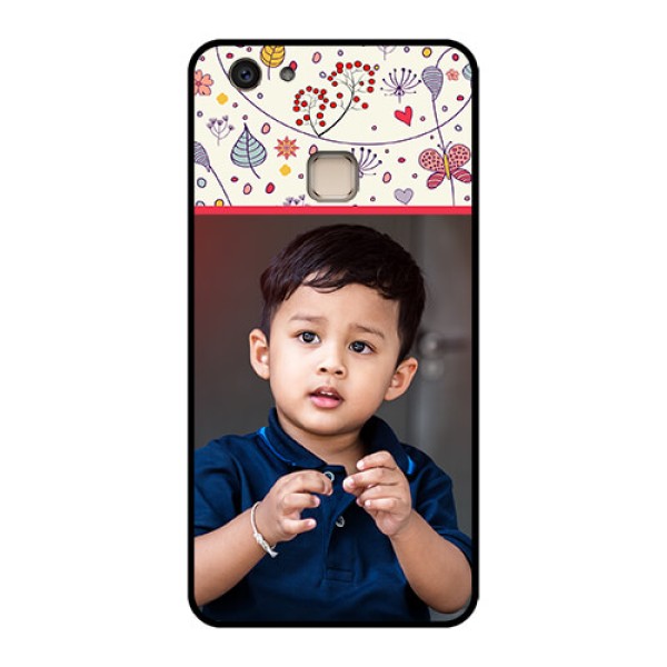 Vivo V7 Plus Custom Glass Phone Case - Premium Floral Design