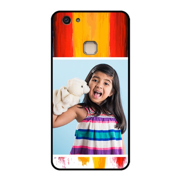 Vivo V7 Plus Custom Glass Phone Case - Multi Color Design