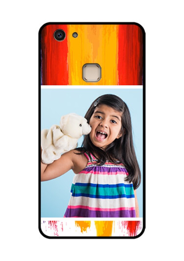 Vivo V7 Plus Custom Glass Phone Case - Multi Color Design