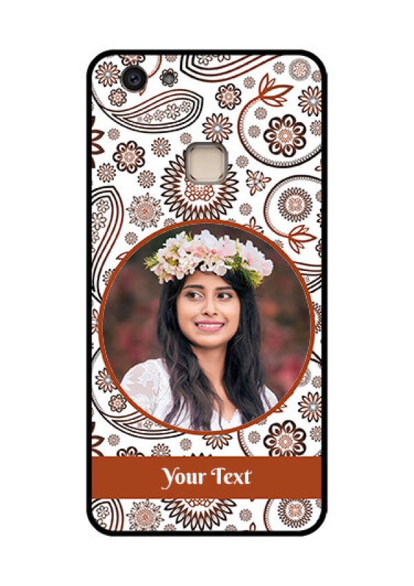 Vivo V7 Plus Custom Glass Phone Case - Abstract Flower Design