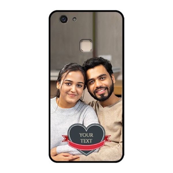 Vivo V7 Plus Custom Glass Phone Case - Just Married Couple Design