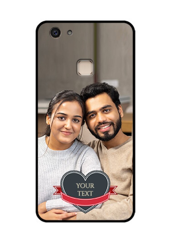Vivo V7 Plus Custom Glass Phone Case - Just Married Couple Design