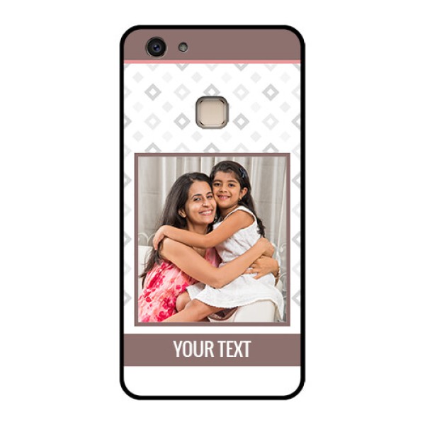 Vivo V7 Plus Custom Glass Phone Case - Simple Diamond Design