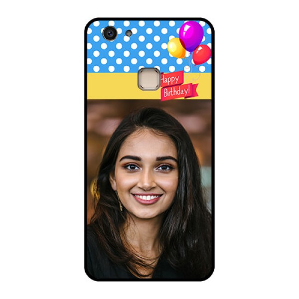 Vivo V7 Plus Custom Glass Phone Case - Happy Birthday Design