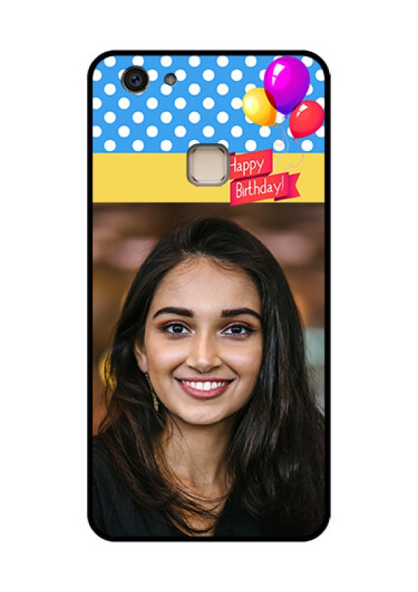 Vivo V7 Plus Custom Glass Phone Case - Happy Birthday Design
