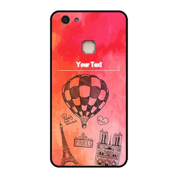 Vivo V7 Plus Custom Glass Phone Case - Paris Theme Design