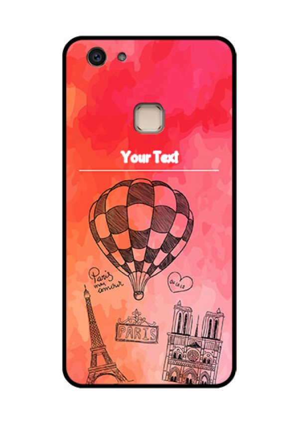 Vivo V7 Plus Custom Glass Phone Case - Paris Theme Design
