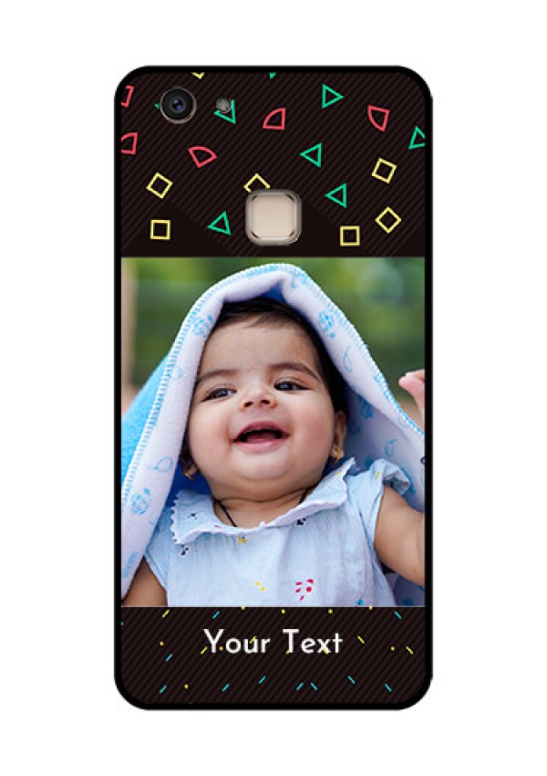 Vivo V7 Plus Custom Glass Phone Case - With Confetti Birthday Design