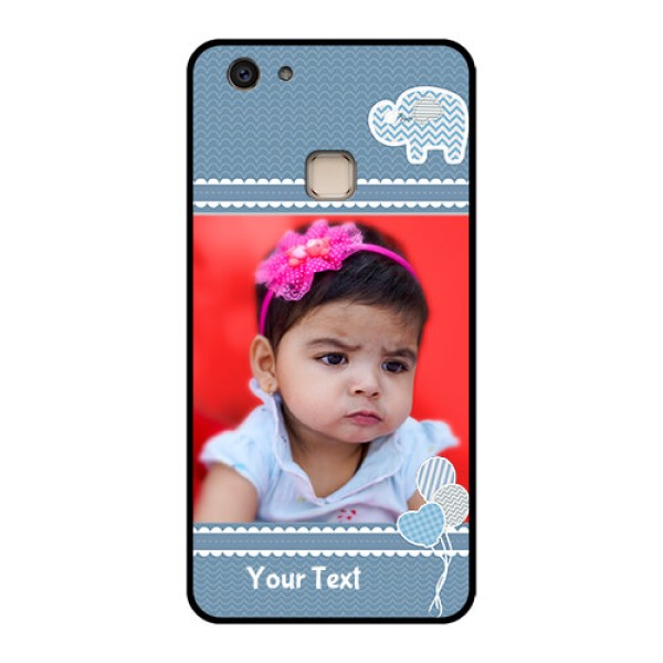 Vivo V7 Plus Custom Glass Phone Case - With Kids Pattern Design