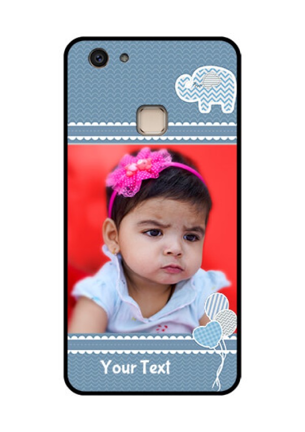 Vivo V7 Plus Custom Glass Phone Case - With Kids Pattern Design