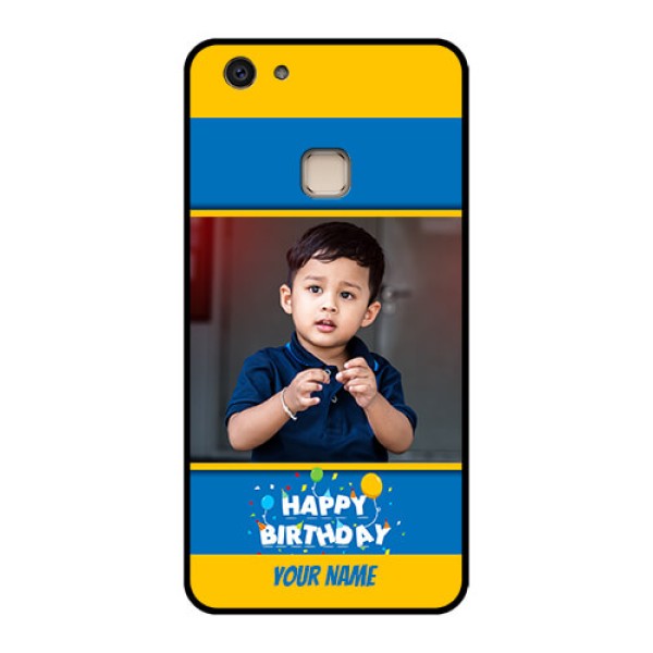 Vivo V7 Plus Custom Glass Phone Case - Birthday Wishes Design