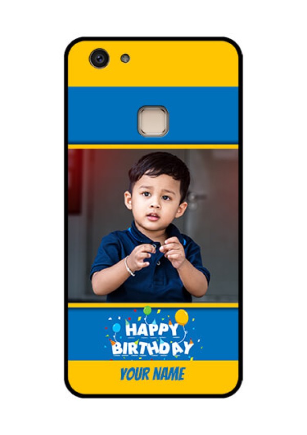Vivo V7 Plus Custom Glass Phone Case - Birthday Wishes Design