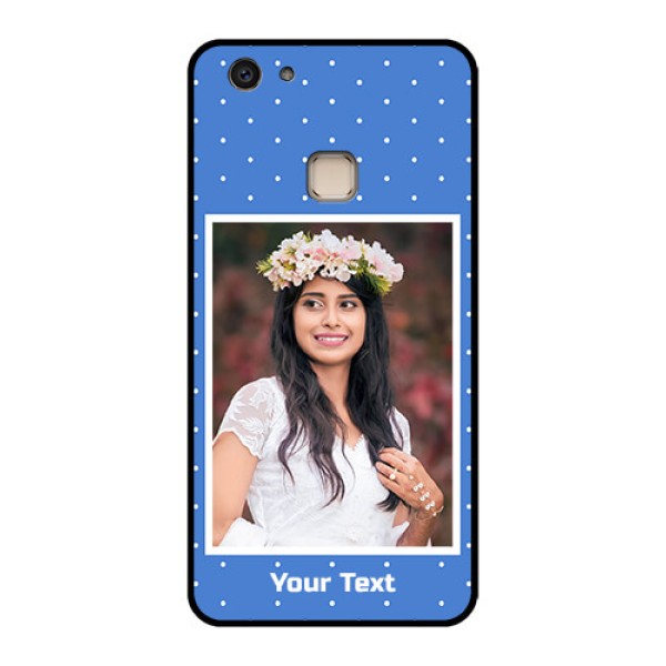 Vivo V7 Plus Custom Glass Phone Case - Polka Dots Design