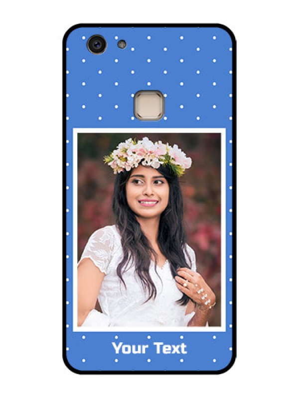 Custom Vivo V7 Plus Custom Glass Phone Case - Polka Dots Design