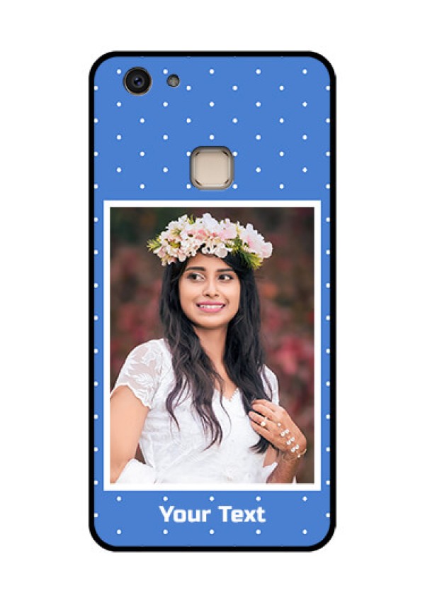 Vivo V7 Plus Custom Glass Phone Case - Polka Dots Design