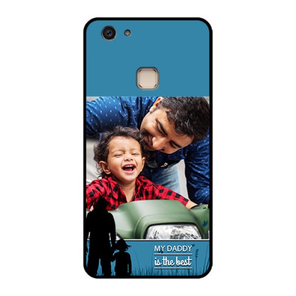 Vivo V7 Plus Custom Glass Phone Case - Best Dad Design