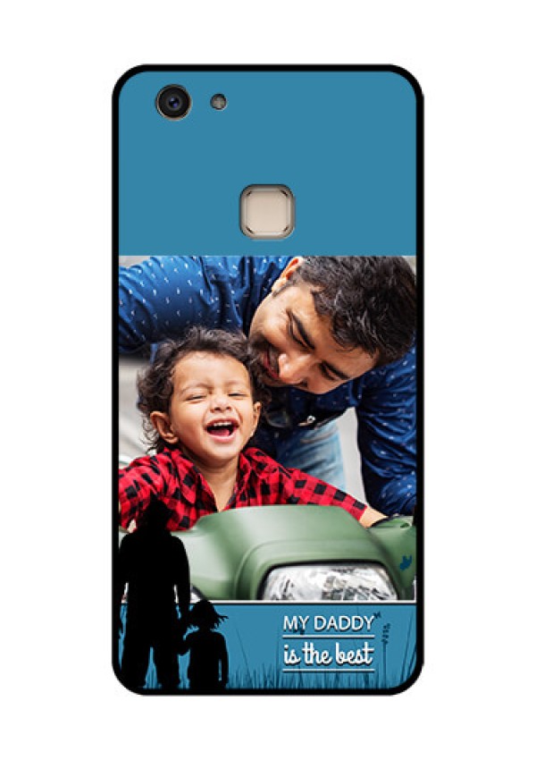 Vivo V7 Plus Custom Glass Phone Case - Best Dad Design