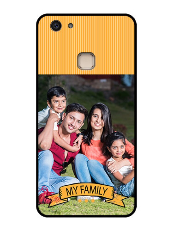 Custom Vivo V7 Plus Custom Glass Phone Case - My Family Design