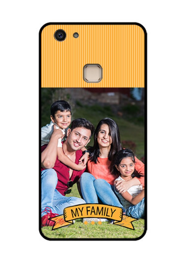 Vivo V7 Plus Custom Glass Phone Case - My Family Design