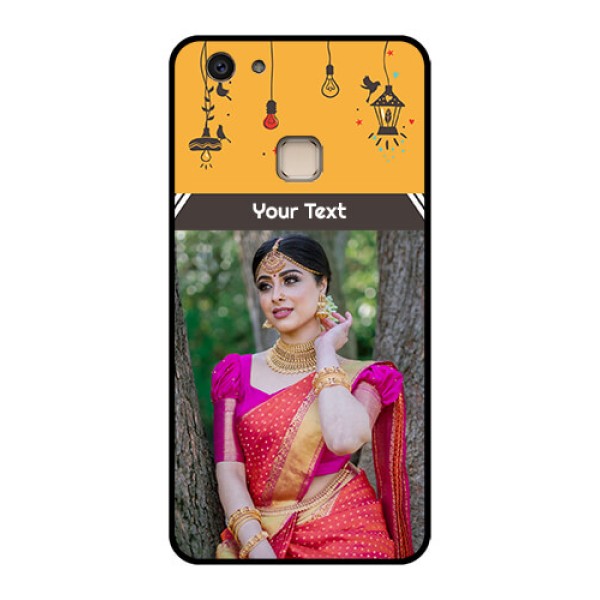 Vivo V7 Plus Custom Glass Phone Case - With Family Picture And Icons Vivo V7 Plus Custom Glass Phone Case - With Family Picture And Icons
