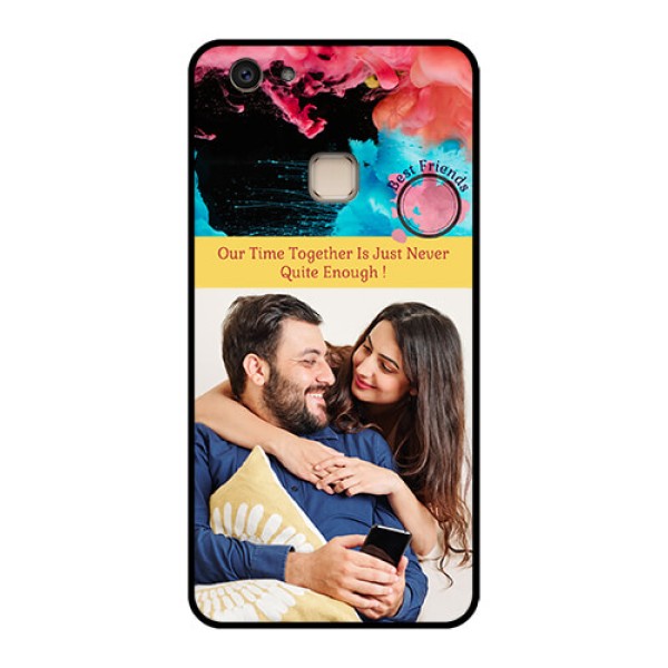 Vivo V7 Plus Custom Glass Phone Case - Quote With Acrylic Painting Design Vivo V7 Plus Custom Glass Phone Case - Quote With Acrylic Painting Design