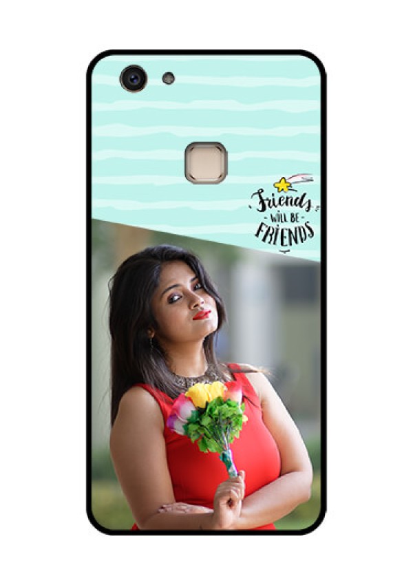 Vivo V7 Plus Custom Glass Phone Case - Friends Picture Icon Design