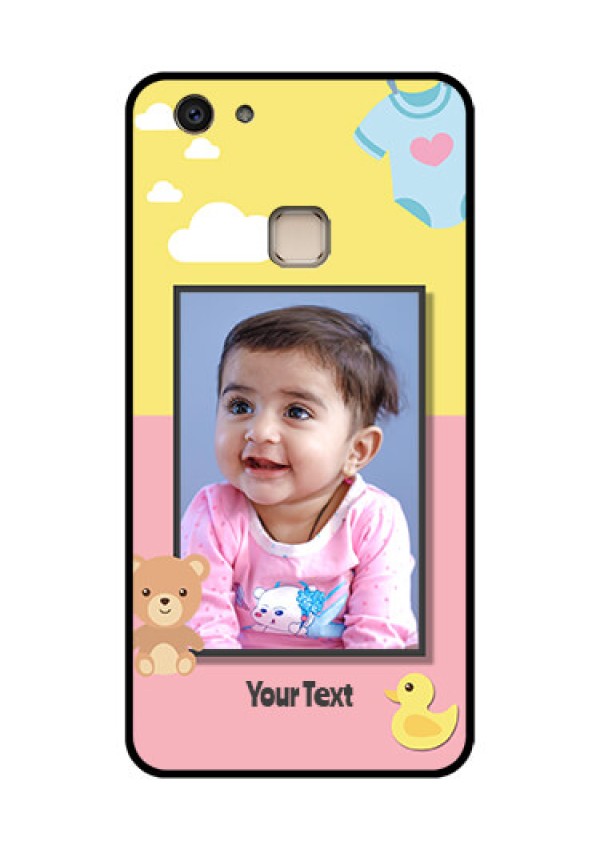 Vivo V7 Plus Custom Glass Phone Case - Kids 2 Color Design