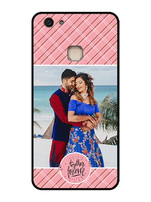 Custom Vivo V7 Plus Custom Glass Phone Case - Together Forever Design