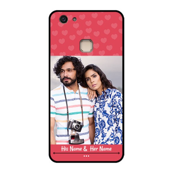 Vivo V7 Plus Custom Glass Phone Case - Simple Love Design