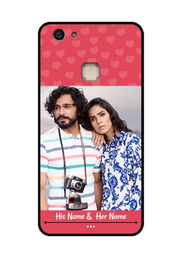 Vivo V7 Plus Custom Glass Phone Case - Simple Love Design