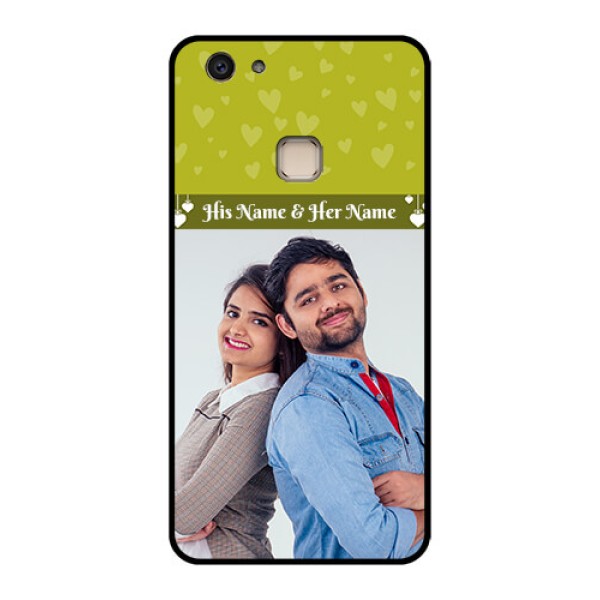 Vivo V7 Plus Custom Glass Phone Case - You & Me Heart Design