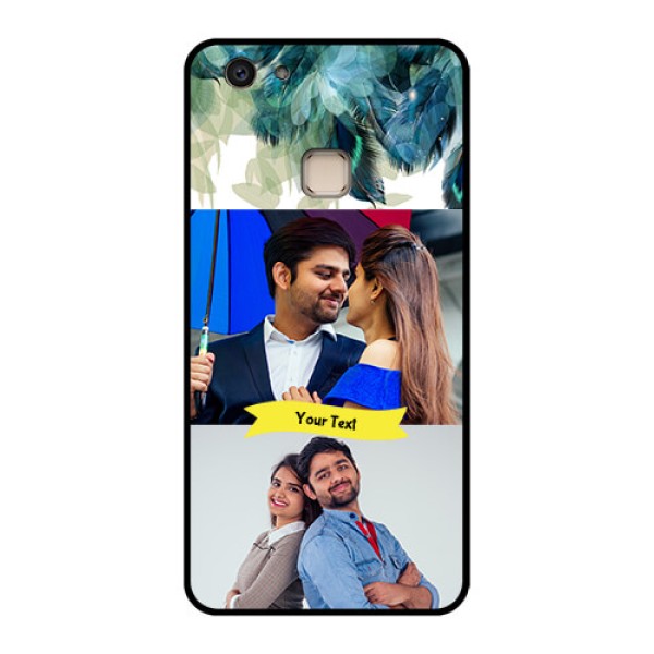 Vivo V7 Plus Custom Glass Phone Case - Image With Boho Peacock Feather Design Vivo V7 Plus Custom Glass Phone Case - Image With Boho Peacock Feather Design