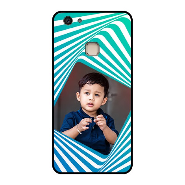 Vivo V7 Plus Custom Glass Phone Case - Abstract Spiral Design