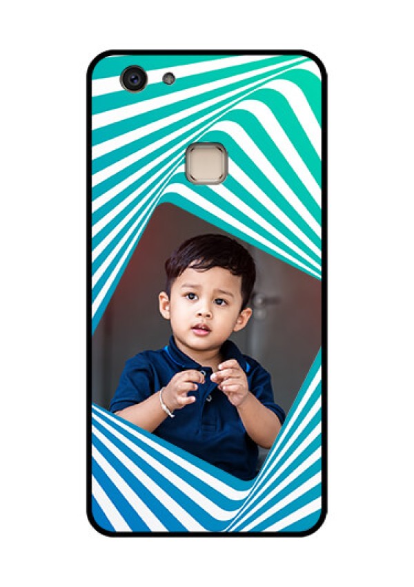 Vivo V7 Plus Custom Glass Phone Case - Abstract Spiral Design