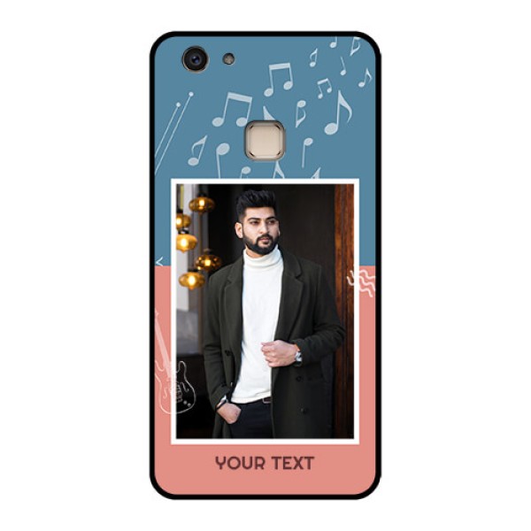 Vivo V7 Plus Custom Glass Phone Case - With Color Musical Note Design Vivo V7 Plus Custom Glass Phone Case - With Color Musical Note Design