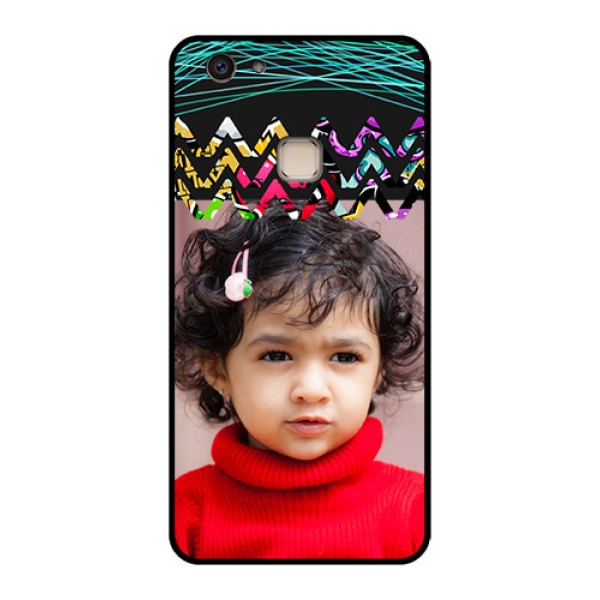 Vivo V7 Plus Custom Glass Phone Case - Neon Abstract Design