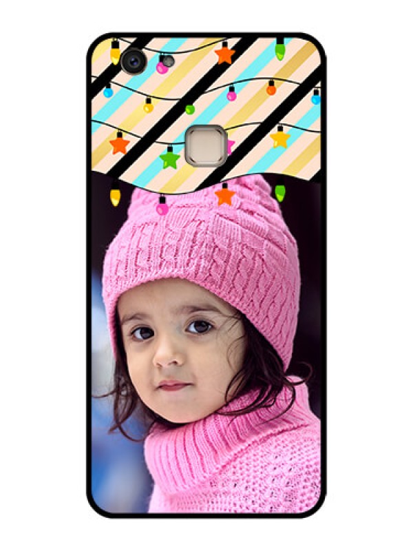 Custom Vivo V7 Plus Custom Glass Phone Case - Lights Hanging Design