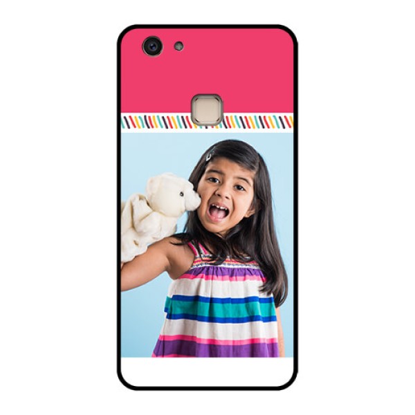 Vivo V7 Plus Custom Glass Phone Case - Line Art Design