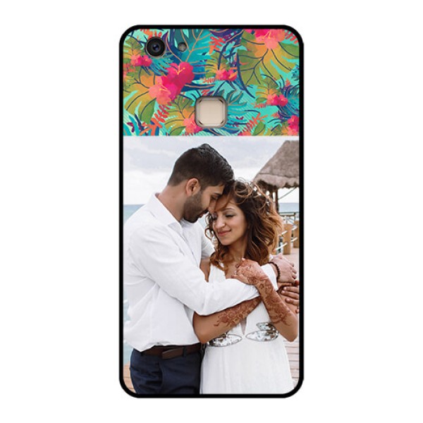 Vivo V7 Plus Custom Glass Phone Case - Watercolor Floral Design
