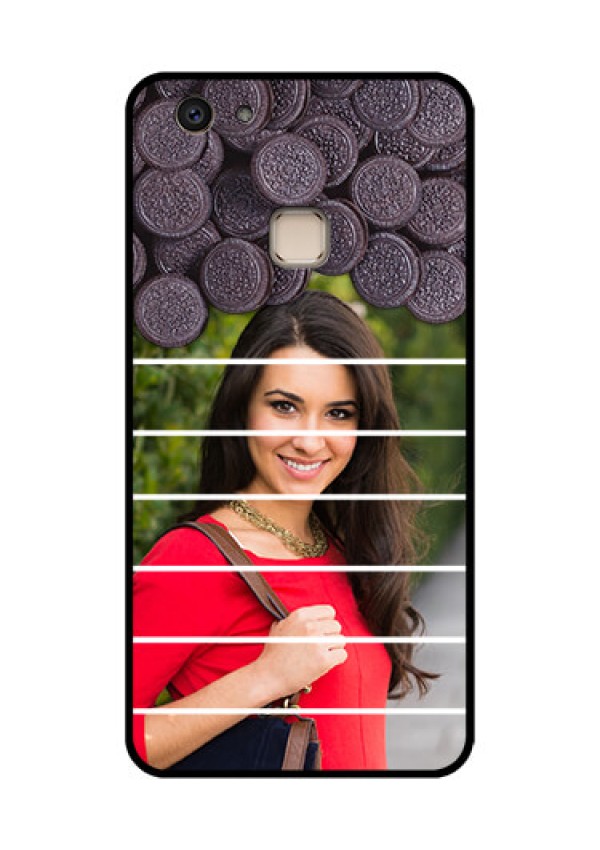 Vivo V7 Plus Custom Glass Phone Case - With Oreo Biscuit Design