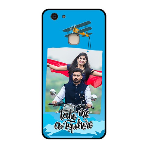 Vivo V7 Plus Custom Glass Phone Case - Traveller Design