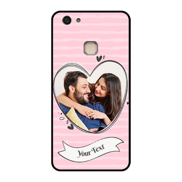 Vivo V7 Plus Custom Glass Phone Case - Vintage Heart Design
