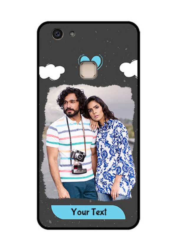 Vivo V7 Plus Custom Glass Phone Case - Splashes With Love Doodles Design