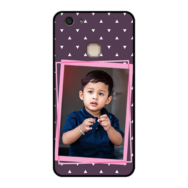 Vivo V7 Plus Custom Glass Phone Case - Triangle Pattern Dotted Design Vivo V7 Plus Custom Glass Phone Case - Triangle Pattern Dotted Design