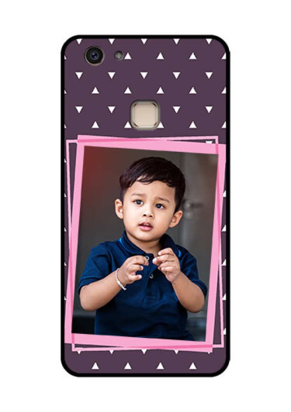 Vivo V7 Plus Custom Glass Phone Case - Triangle Pattern Dotted Design