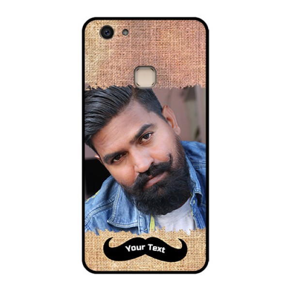 Vivo V7 Plus Custom Glass Phone Case - With Texture Design